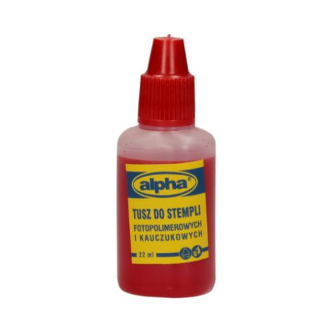 Tusz do stempli metalowych Alpha olejowy 22ml, Czarny - 2